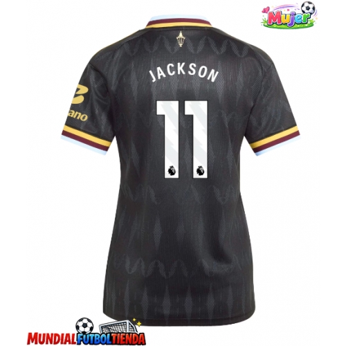 Camiseta Aston Villa Nicolas Jackson #11 Segunda Equipación Replica 2026-27 para mujer mangas cortas